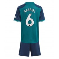 Arsenal Gabriel Magalhaes #6 Tredjedraktsett Barn 2023-24 Kortermet (+ Korte bukser)